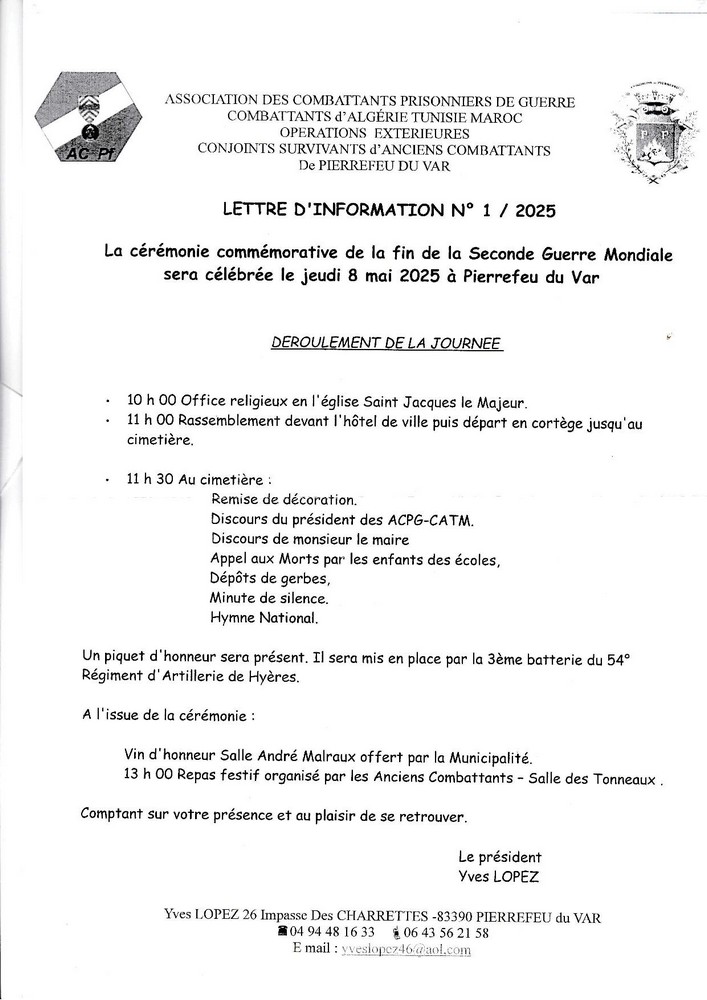 8 mai 2025 Modalités