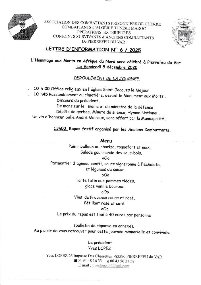 Repas du 5 décembre